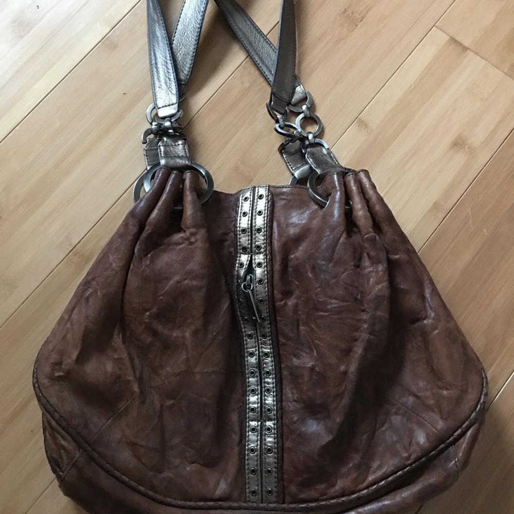 James Drake Brown Leather Handbag